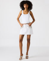 ERAS DENIM SKIRT WHITE